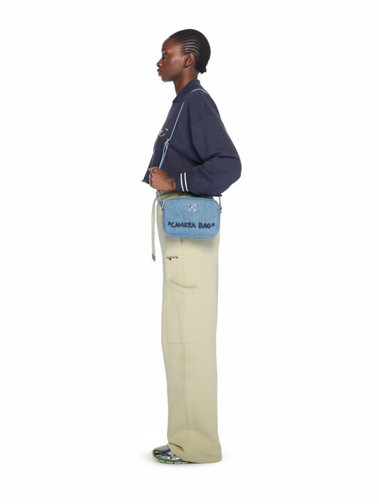 Jitney Camera Denim Bag OFF WHITE Jitney Camera Denim Bag DIRTY BLUE - BLUE OWNN18JF25DEN001