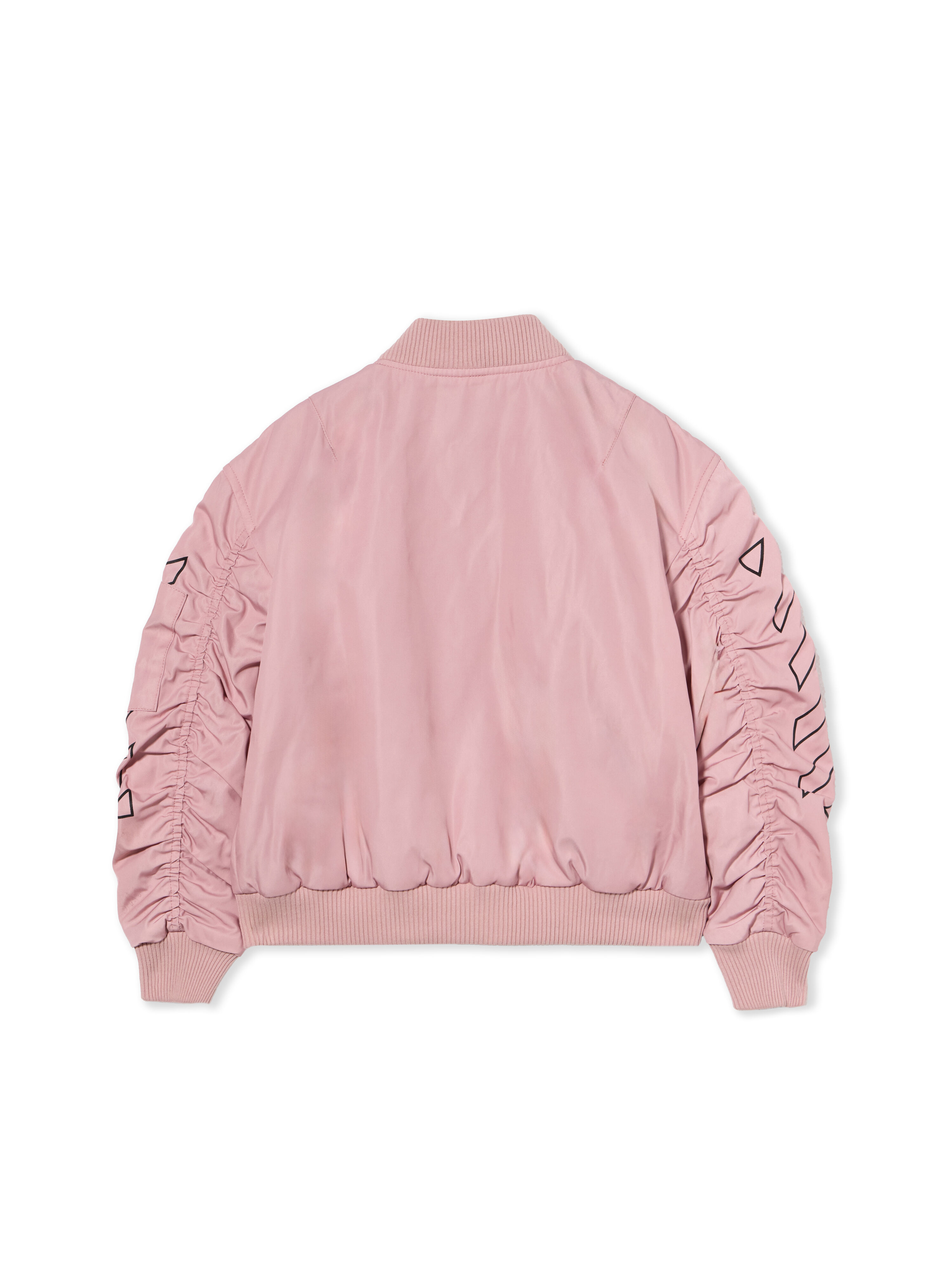 OFF WHITE Bookish Diagonal Bomber Jacket ROSE PINK - BLACK OGEH004F25FAB001