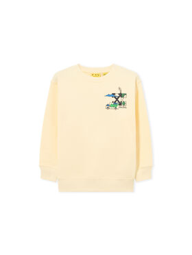 OFF WHITE Graffiti Crewneck PEAR SORBET 44BBA001S26F002