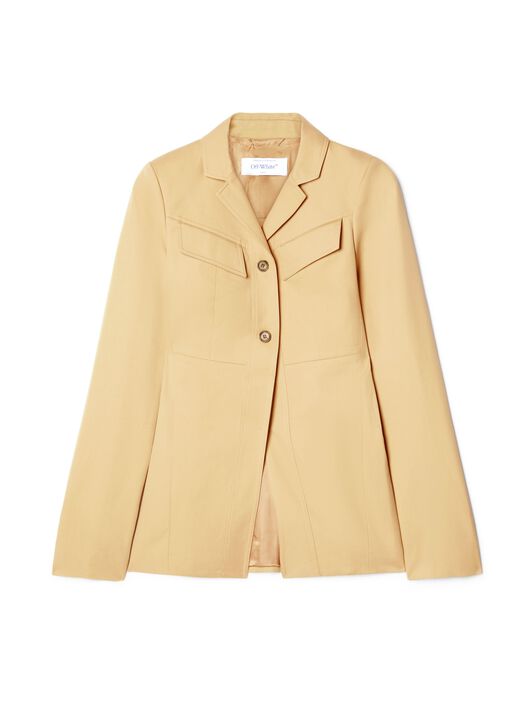 OFF WHITE Beige Toybox Cargojacke NEUTRAL OWEF12IS25FAB002