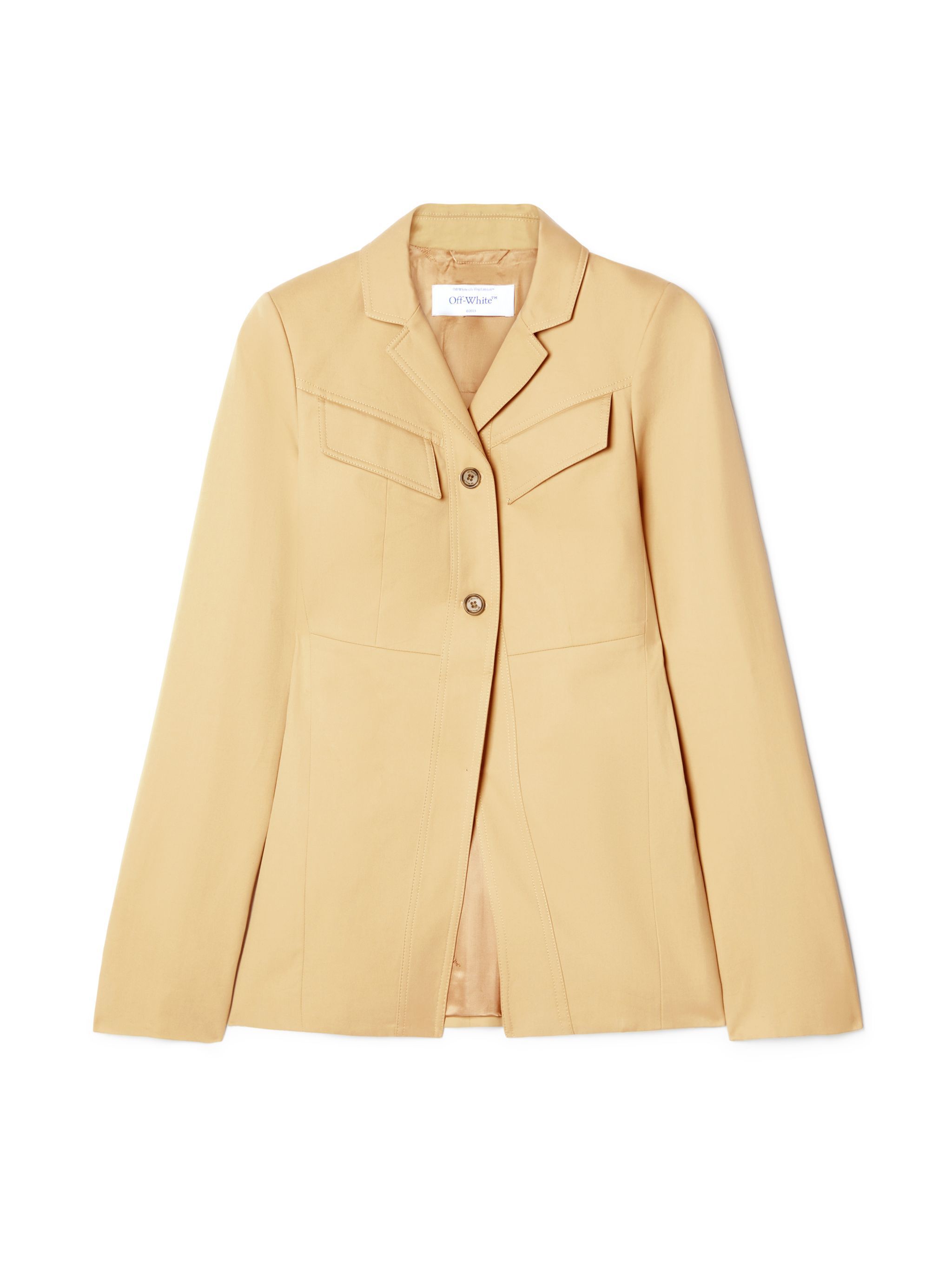 OFF WHITE Beige Toybox Cargojacke NEUTRAL OWEF12IS25FAB002