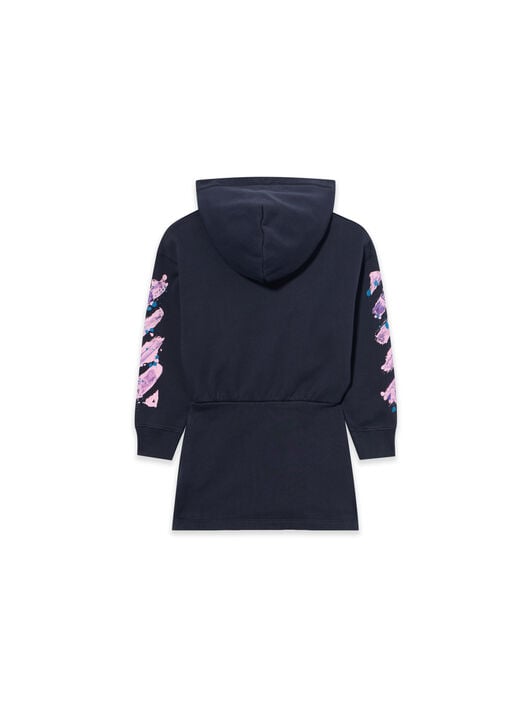 OFF WHITE Diag Splat Hoodie Dress SEABORNE 44GDF005S26F001