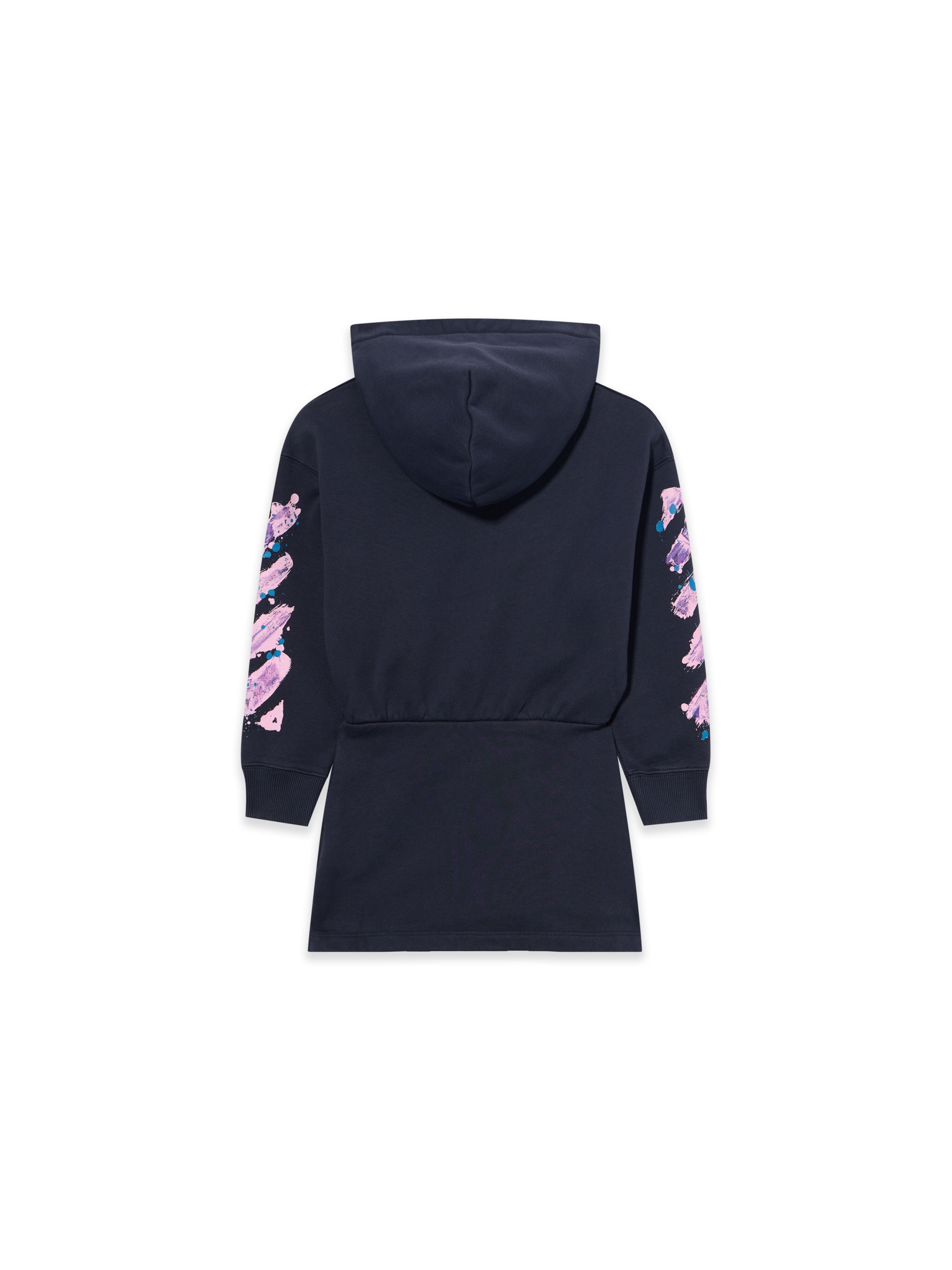 OFF WHITE Diag Splat Hoodie Dress SEABORNE 44GDF005S26F001