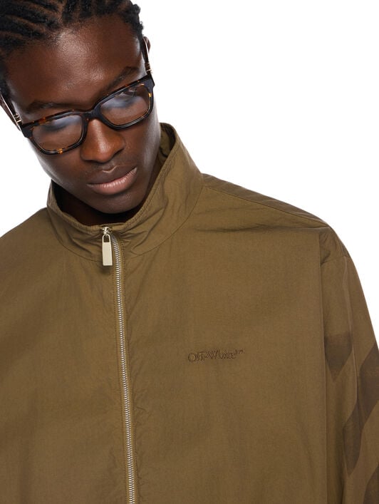 Diagonal Cotton Tracktop OFF WHITE Diagonal Cotton Tracktop ARMY GREEN - ARMY GREEN OMBD05GF25FAB001