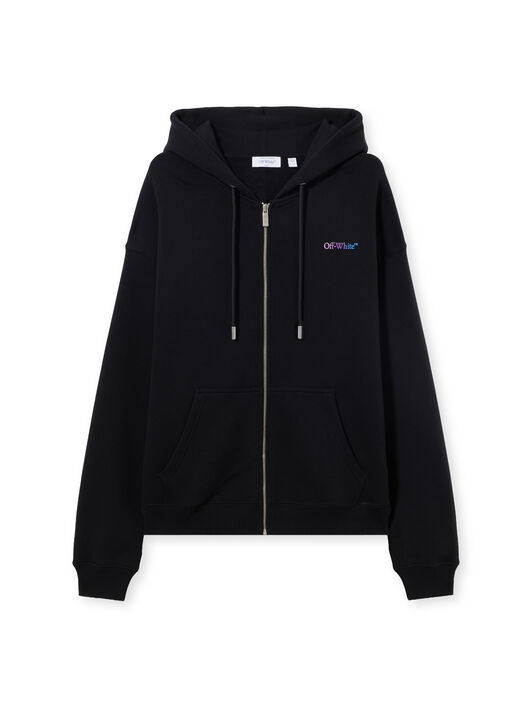 OFF WHITE Gradient Full Zip Hoodie BLACK 44OWOS26K052