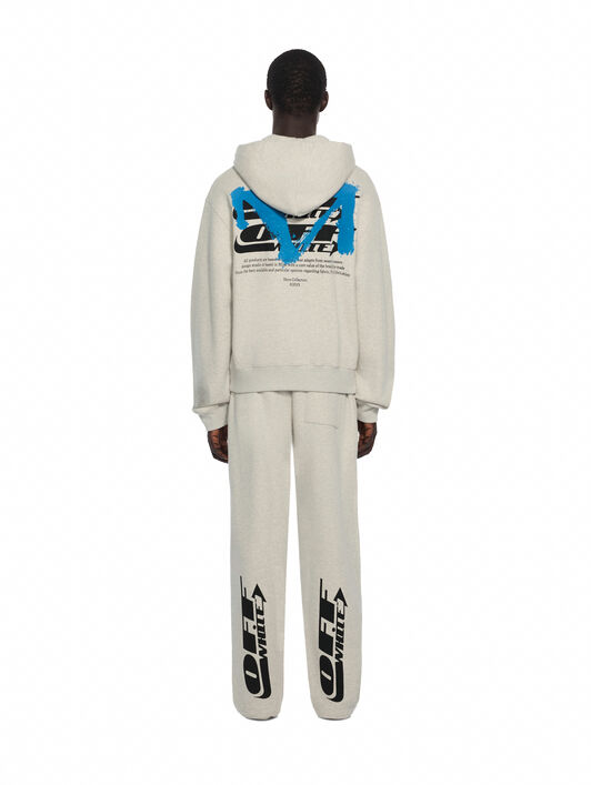 OFF WHITE Half Arrow Regular Zip Hoodie GREY MELANGE 44MBE02EF26F002