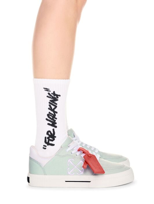 Hellblau/Weiße Canvas Vulkanisierte Sneakers OFF WHITE Hellblau/Weiße Canvas Vulkanisierte Sneakers GRUEN OWIA288F24FAB001
