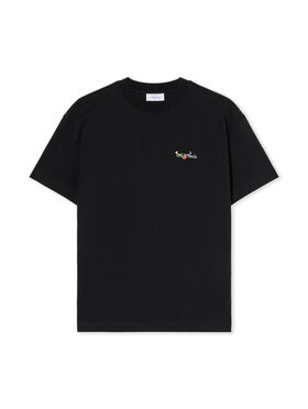 OFF WHITE Arrow Glass Flower Regular Logo T-Shirt BLACK - WHITE OWAA089F25JER001