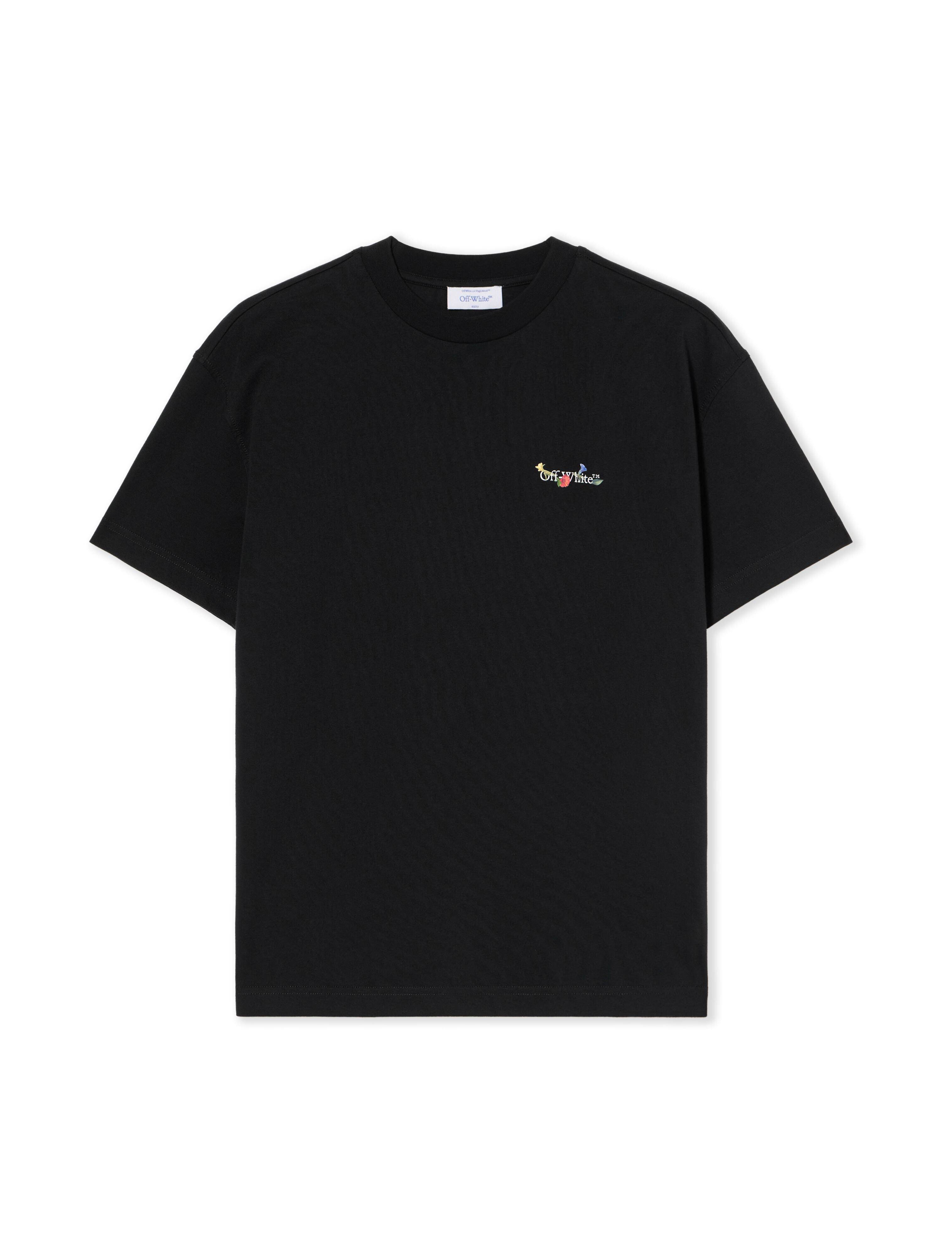 OFF WHITE Arrow Glass Flower Regular Logo T-Shirt BLACK - WHITE OWAA089F25JER001