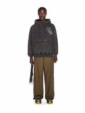 OFF WHITE Outline Arrow Skate Hoodie VINTAGE BLACK - WHITE OMBB085F25FLE00K