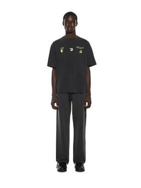 OFF WHITE Bacco Arrow Skate Short Sleeve T-Shirt VINTAGE BLACK 44MAA120F26J019