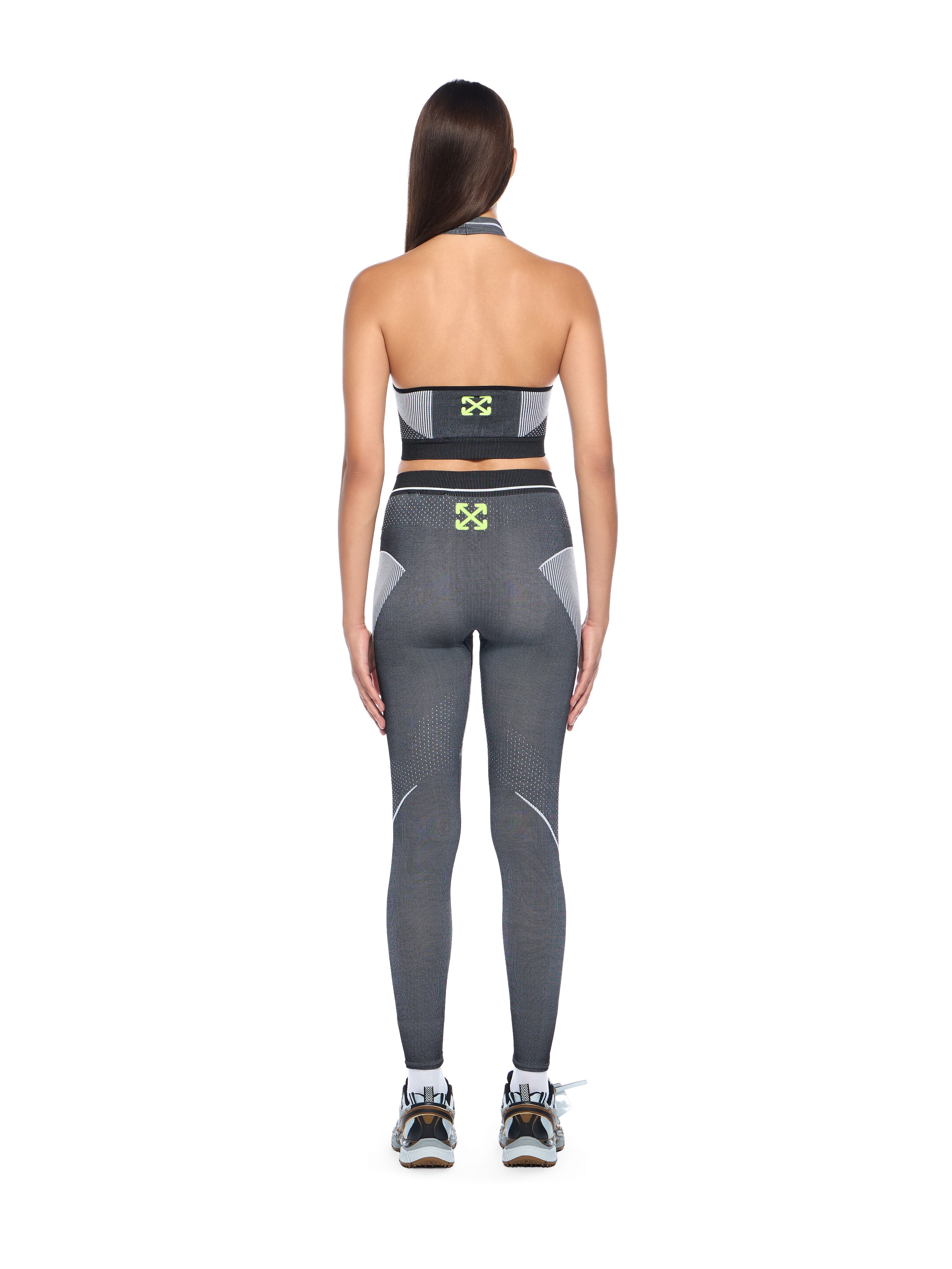 OFF WHITE Race Logo Arrow Seamless Legging BLACK - LIME OWVV019F25KNI001