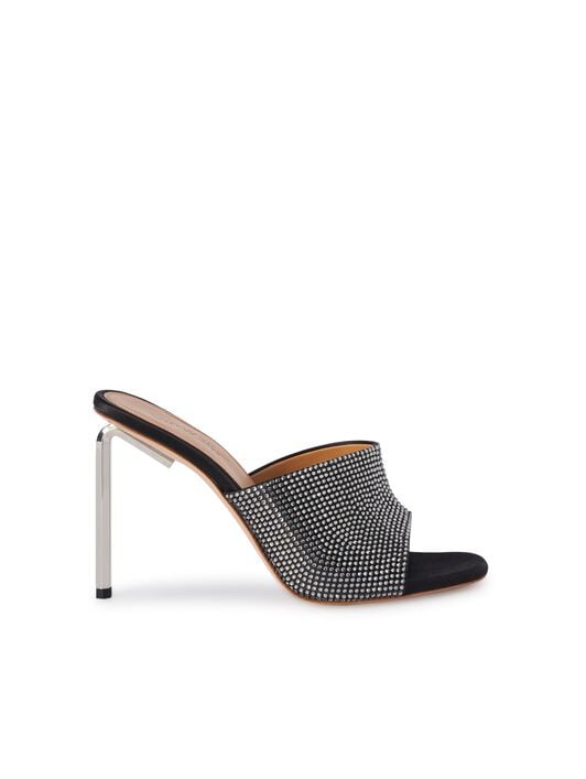 Shiny High Allen Satin Mule OFF WHITE Shiny High Allen Satin Mule BLACK OWIJ040S24FAB001