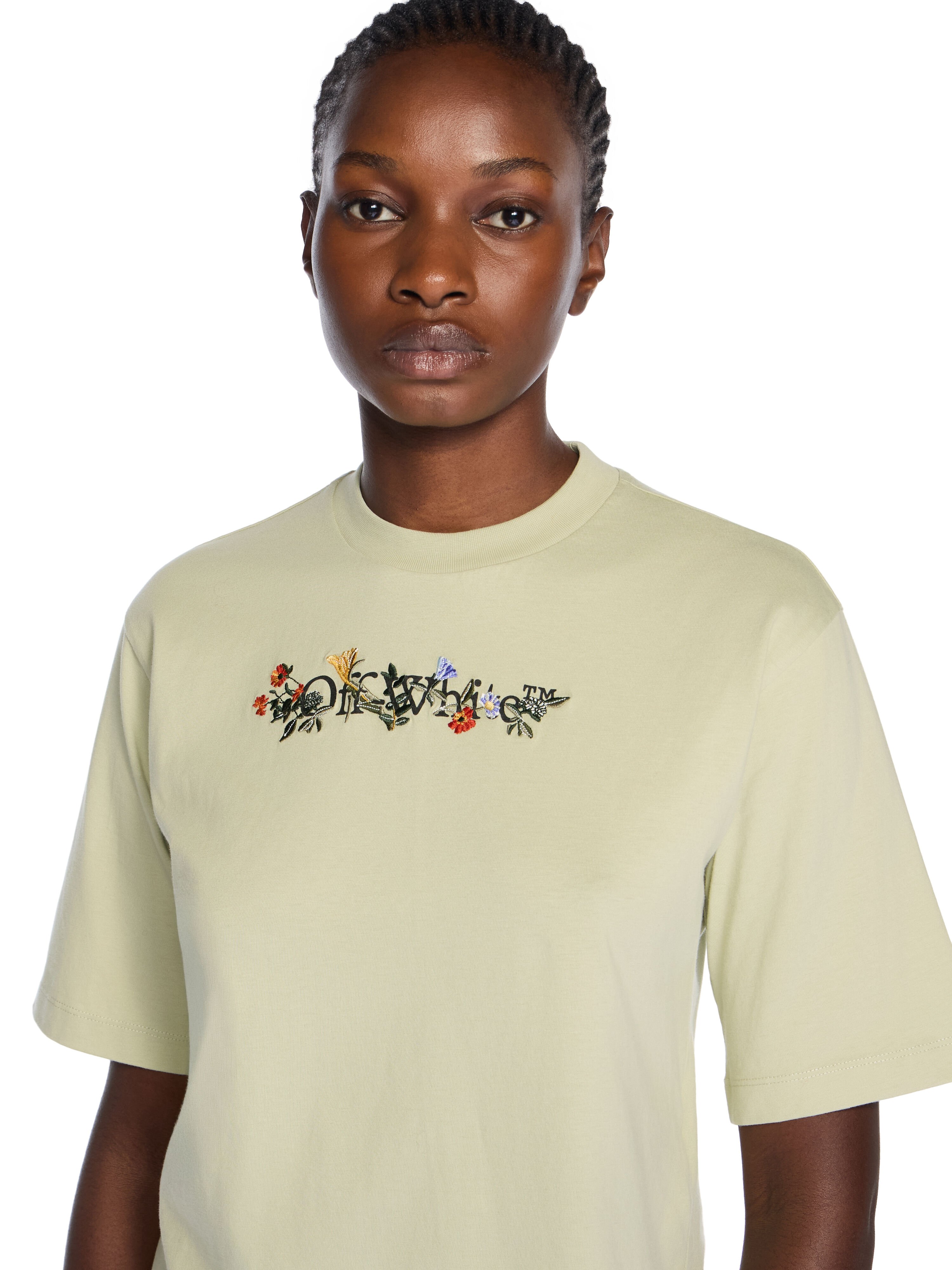 Bookish Flowers Boxy Logo Tee OFF WHITE Bookish Flowers Boxy Logo Tee ALFAALFA-BLACK OWAA124F25JER002