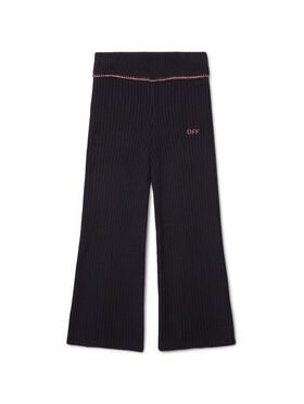 OFF WHITE Off Stamp Clear  Rib Pant BLACK OGHG001F24KNI001