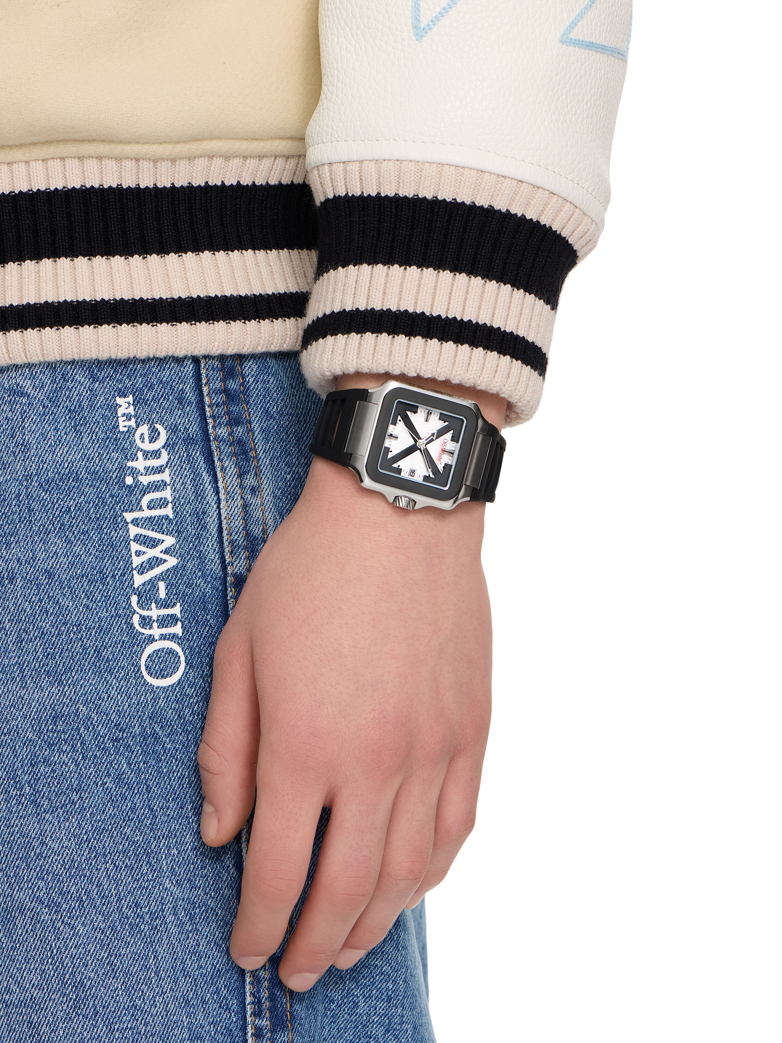 "Proto Layer" Watch OFF WHITE "Proto Layer" Watch Two Tone Silver & Black OW1G009P