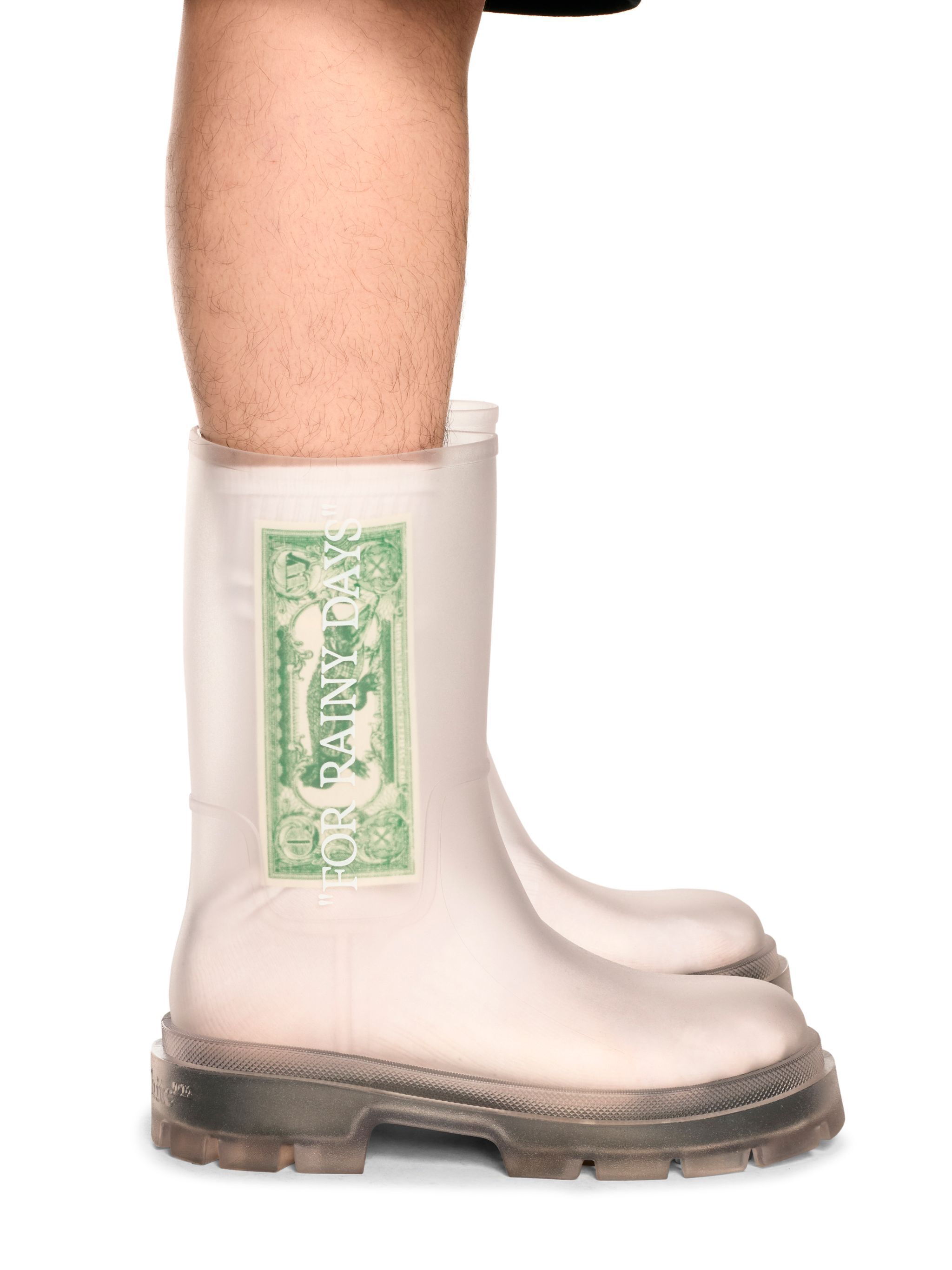OFF WHITE Stivali Reboot Trasparente/Bianco BIANCO OMIE00BS25MAT001