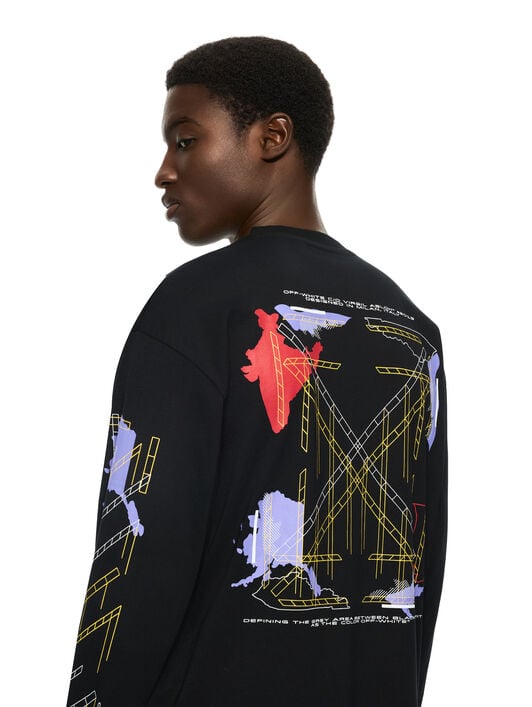 Archigeography Arrow Skate Long Sleeve T-Shirt OFF WHITE Archigeography Arrow Skate Long Sleeve T-Shirt BLACK 44MAB09CF26J003