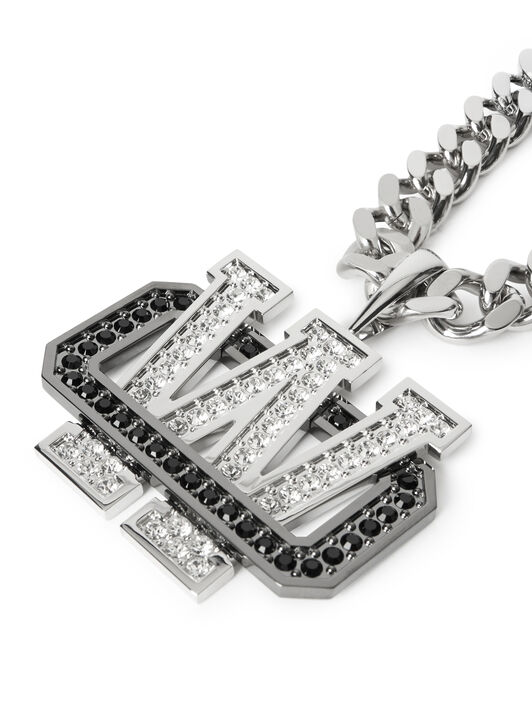 OFF WHITE Bling Strass Wall Chain SILVER - SILVER OMOB163S26MET001