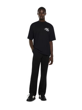 OFF WHITE Stroke 2 Arrow Skate T-Shirt BLACK 44MAA120F26J00J