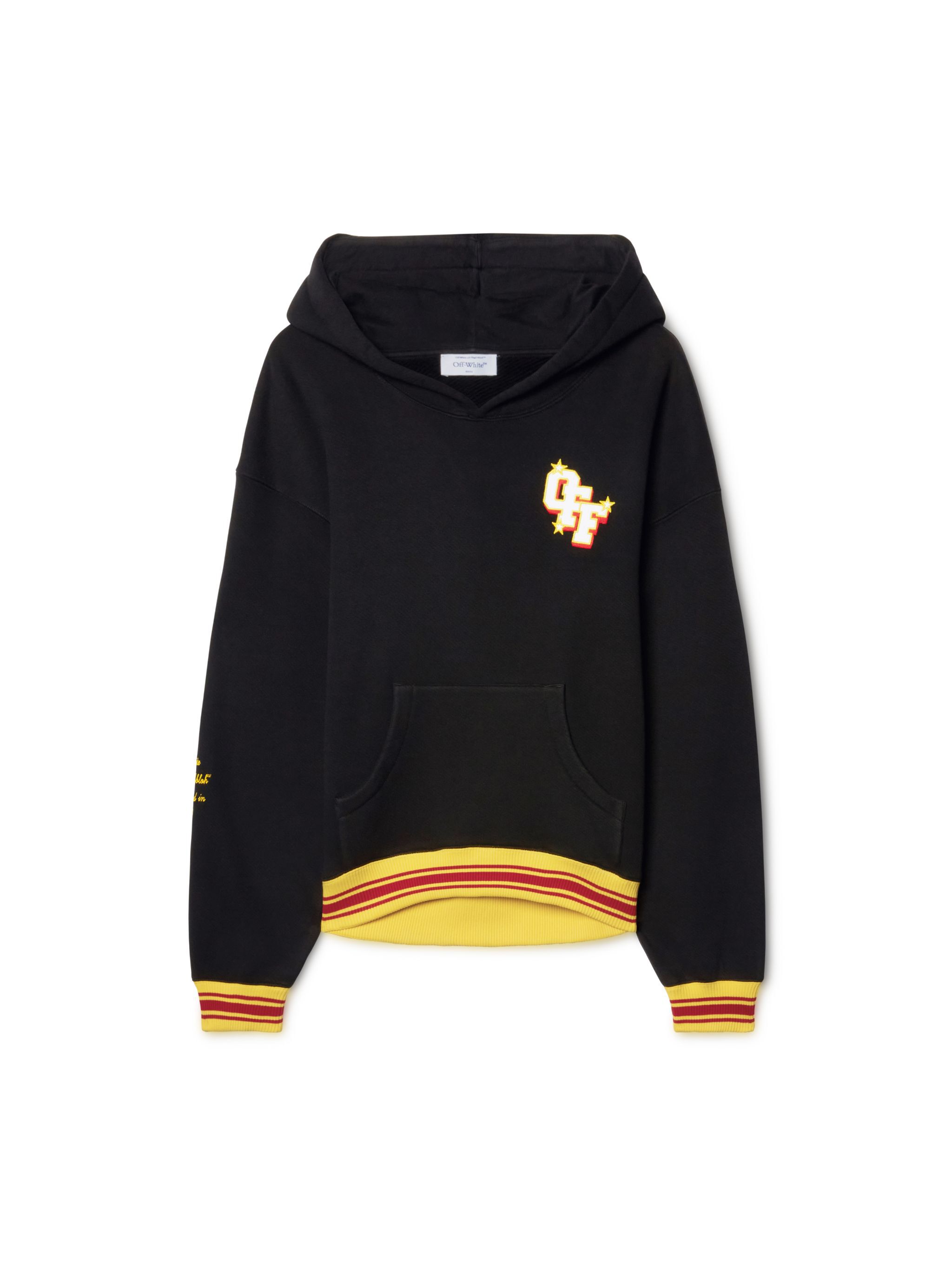OFF WHITE Schwarzer College-Over-Hoodie SCHWARZ OWBB058W24FLE001