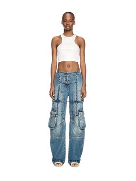 OFF WHITE Silver Coated Rowing Top PURPLE OWAD136S25JER001