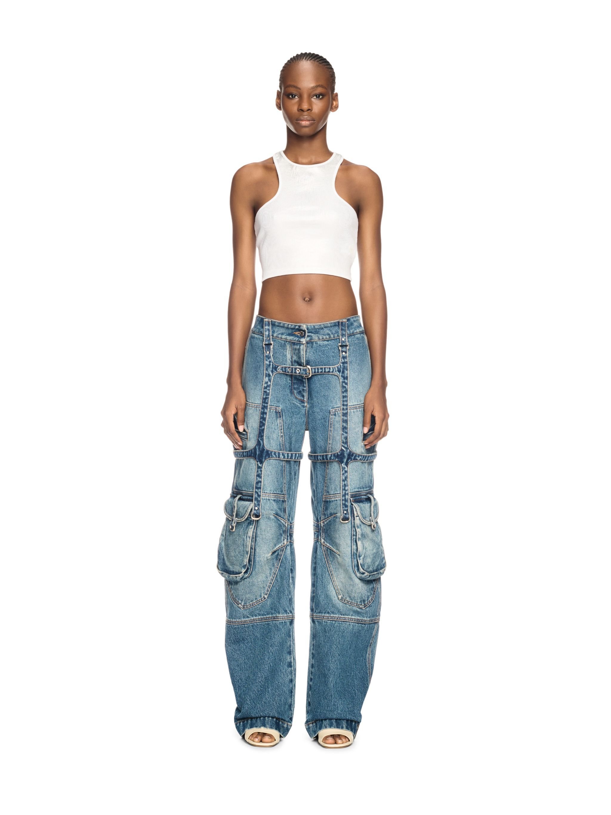 OFF WHITE Silver Coated Rowing Top WHITE OWAD086S25JER001