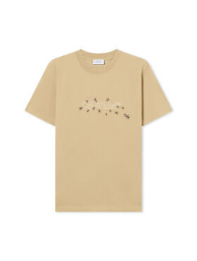 OFF WHITE Ants Arrow T-Shirt CREME BRULÉE - WHITE ASPARAGUS OMAA027S25JER00D