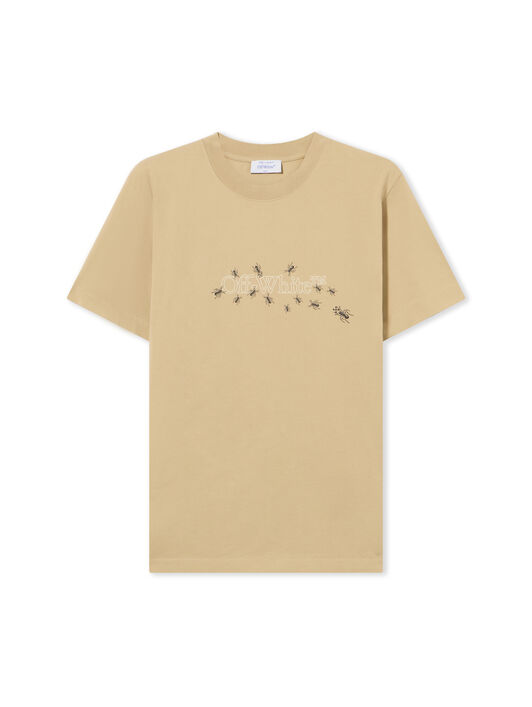 OFF WHITE Ants Arrow T-Shirt CREME BRULÉE - WHITE ASPARAGUS OMAA027S25JER00D