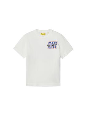 OFF WHITE Varsity Pfeil T-Shirt WEISS OBAA002S25JER00B