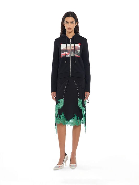 Miles Davis Architecture Slim Zip-Up Hoodie OFF WHITE Miles Davis Architecture Slim Zip-Up Hoodie Black-Black 2FE00730T