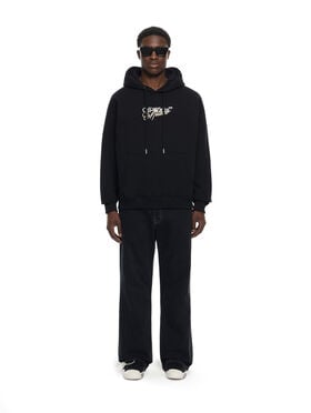 OFF WHITE Milano City Garments Skate Hoodie BLACK 44MBB085S26F01H