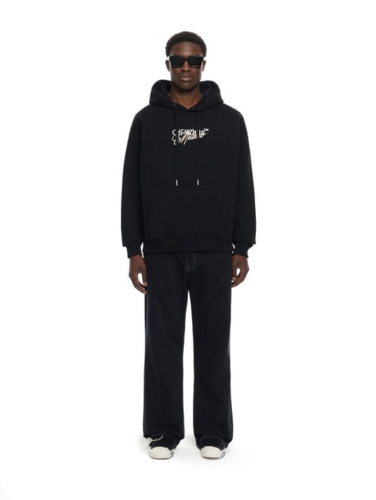 OFF WHITE Milano City Garments Skate Hoodie BLACK 44MBB085S26F01H