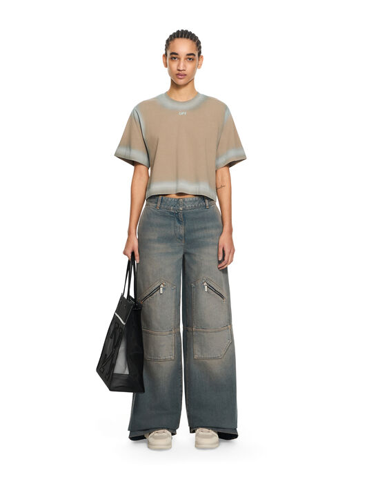 OFF WHITE Spray Off Stamp Crop T-shirt Fungi-Surf Spray 2AA090S26JER004