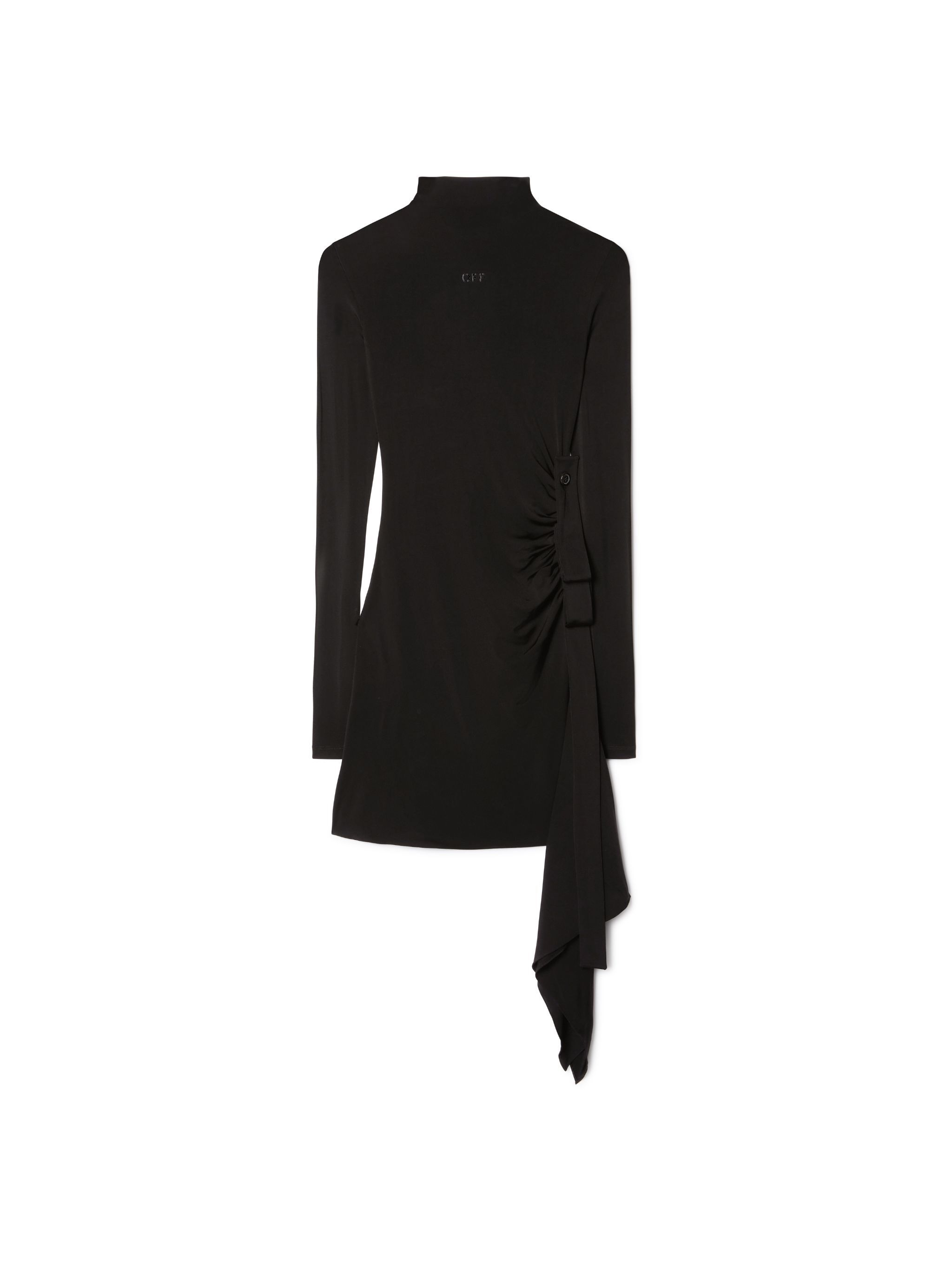 OFF WHITE Black Draped Mini Dress BLACK OWDB54BS25JER001