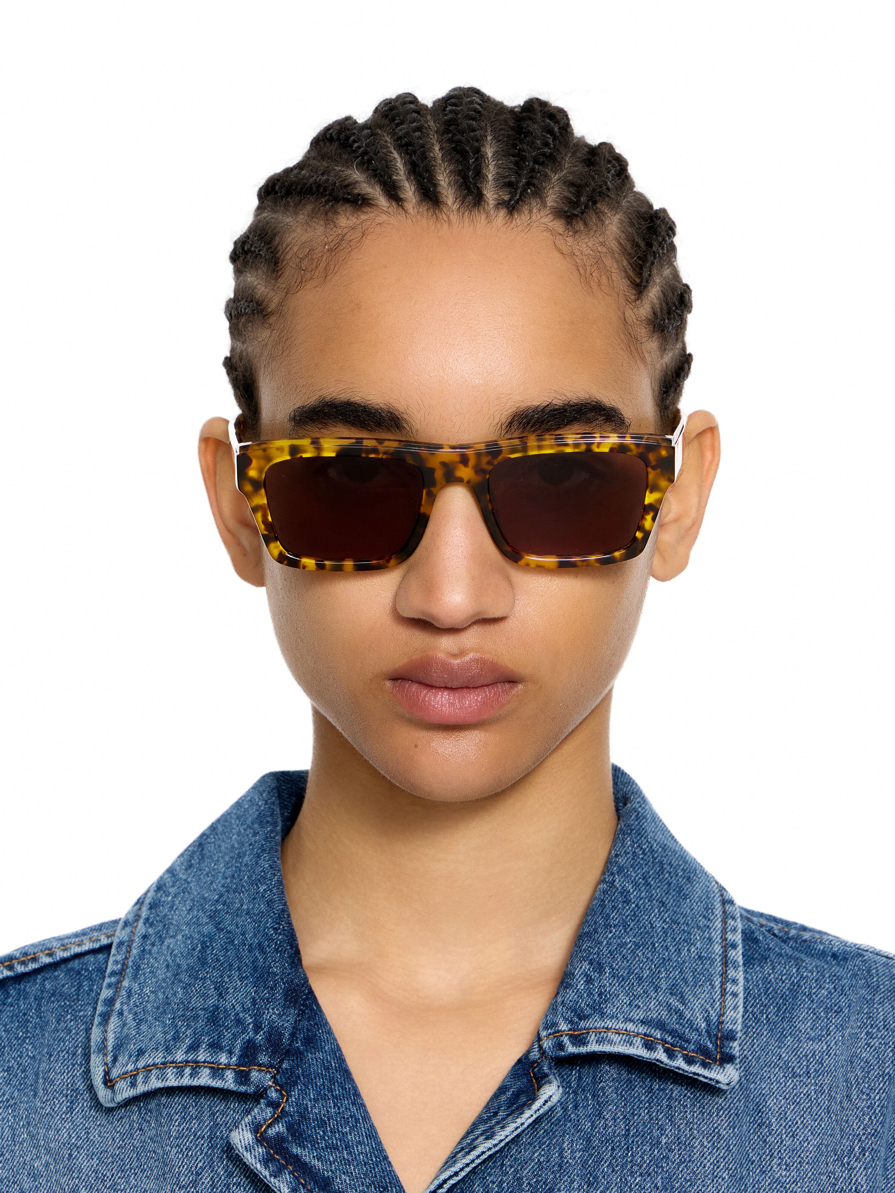 Flint Brown Lens Sunglasses OFF WHITE Flint Brown Lens Sunglasses Shiny Black OW1038196453