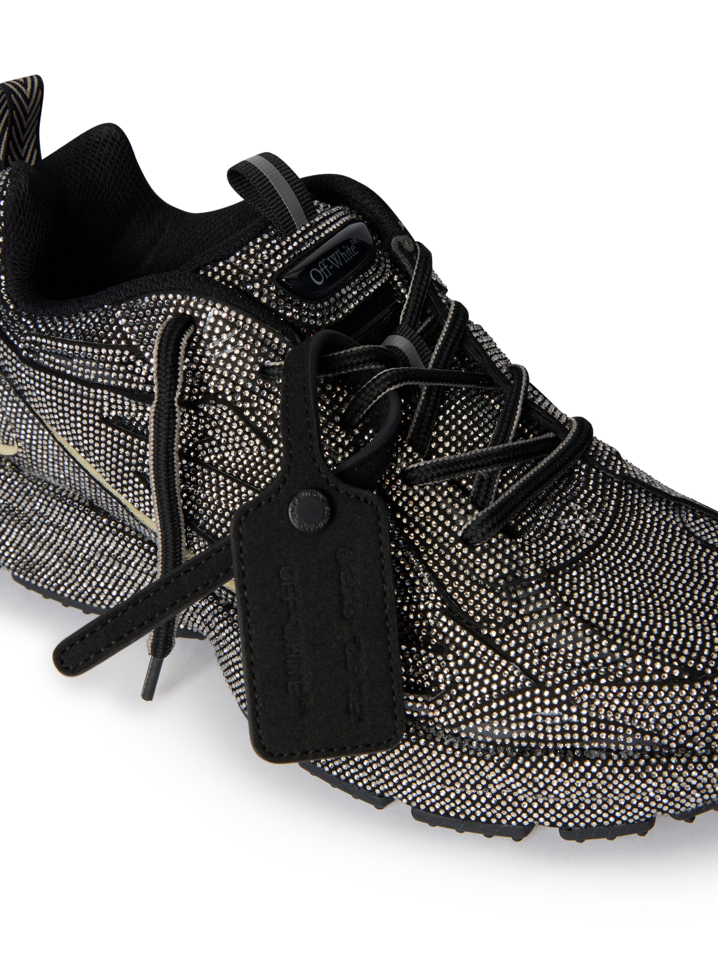 OFF WHITE Be Right Back Crystal Sneakers GLITTERED - BLACK OWIA289C99FAB002