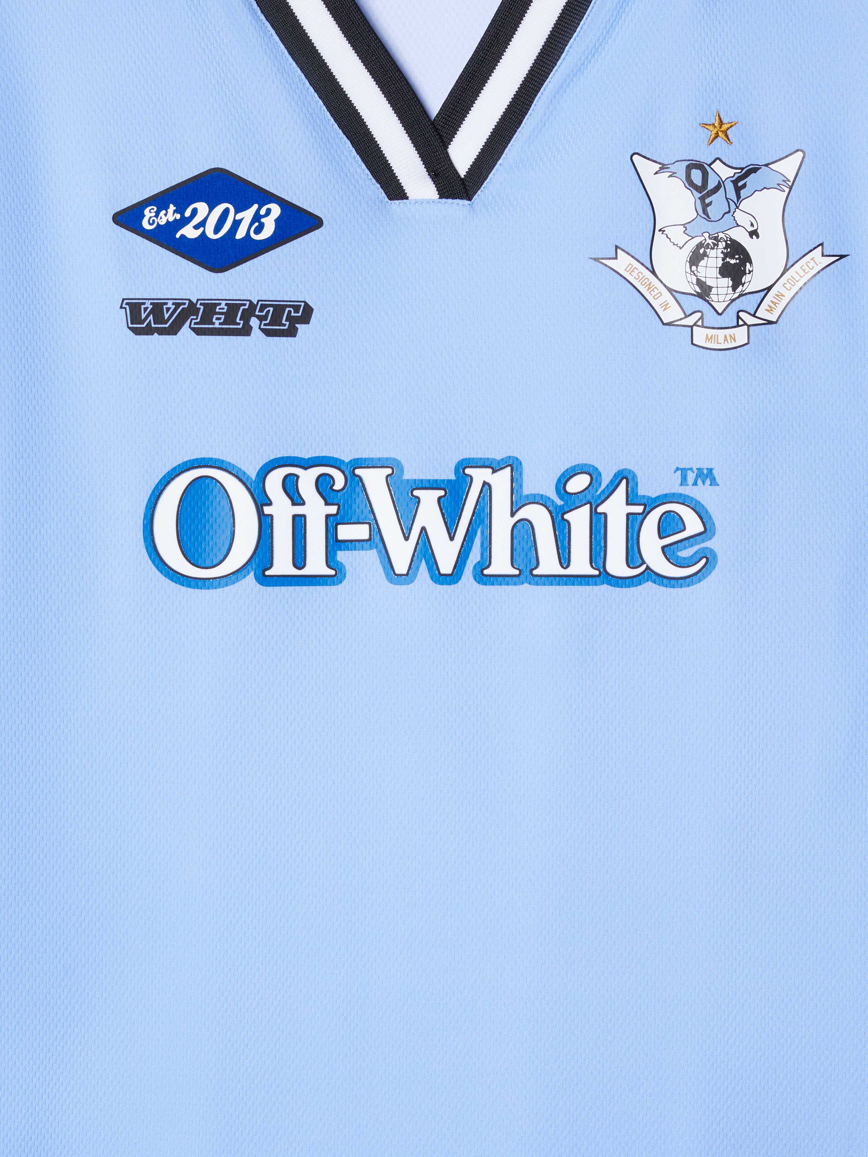 OFF WHITE Blue/White Soccer Mini Dress BLUE OWDH008S25JER001