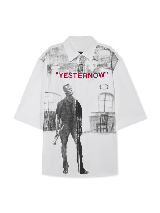 Miles Davis Yesternow Regular Short Sleeve Shirt OFF WHITE Miles Davis Yesternow Regular Short Sleeve Shirt WHITE 44MGA22GW26F001