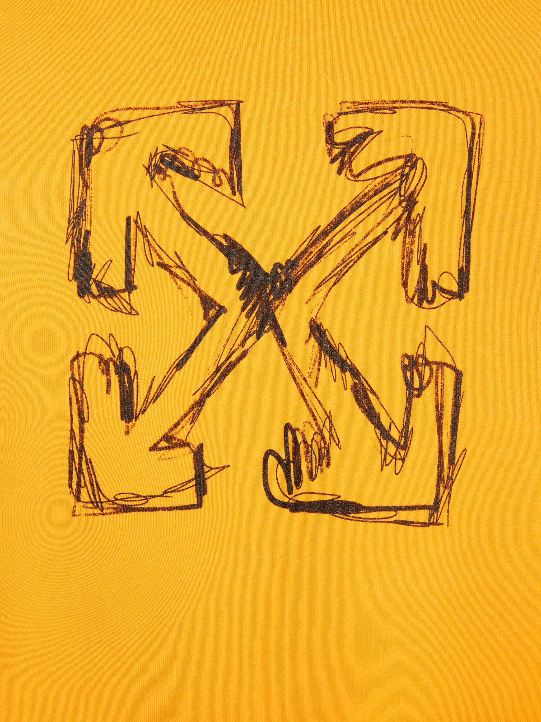 OFF WHITE Sketch Arrow Hoodie YELLOW OBBB001S25FLE008
