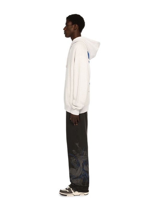 Brush Arrow Skate Hoodie OFF WHITE Brush Arrow Skate Hoodie GREY MELANGE - NAUTICAL BLUE OMBB085F25FLE00I