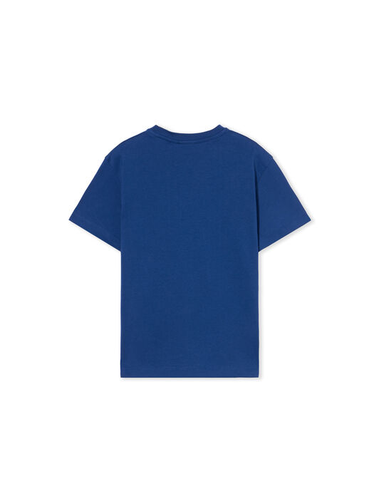 OFF WHITE Big Bookish Crackle Logo T-Shirt BLUE - TEAL OBAA002F25JER001