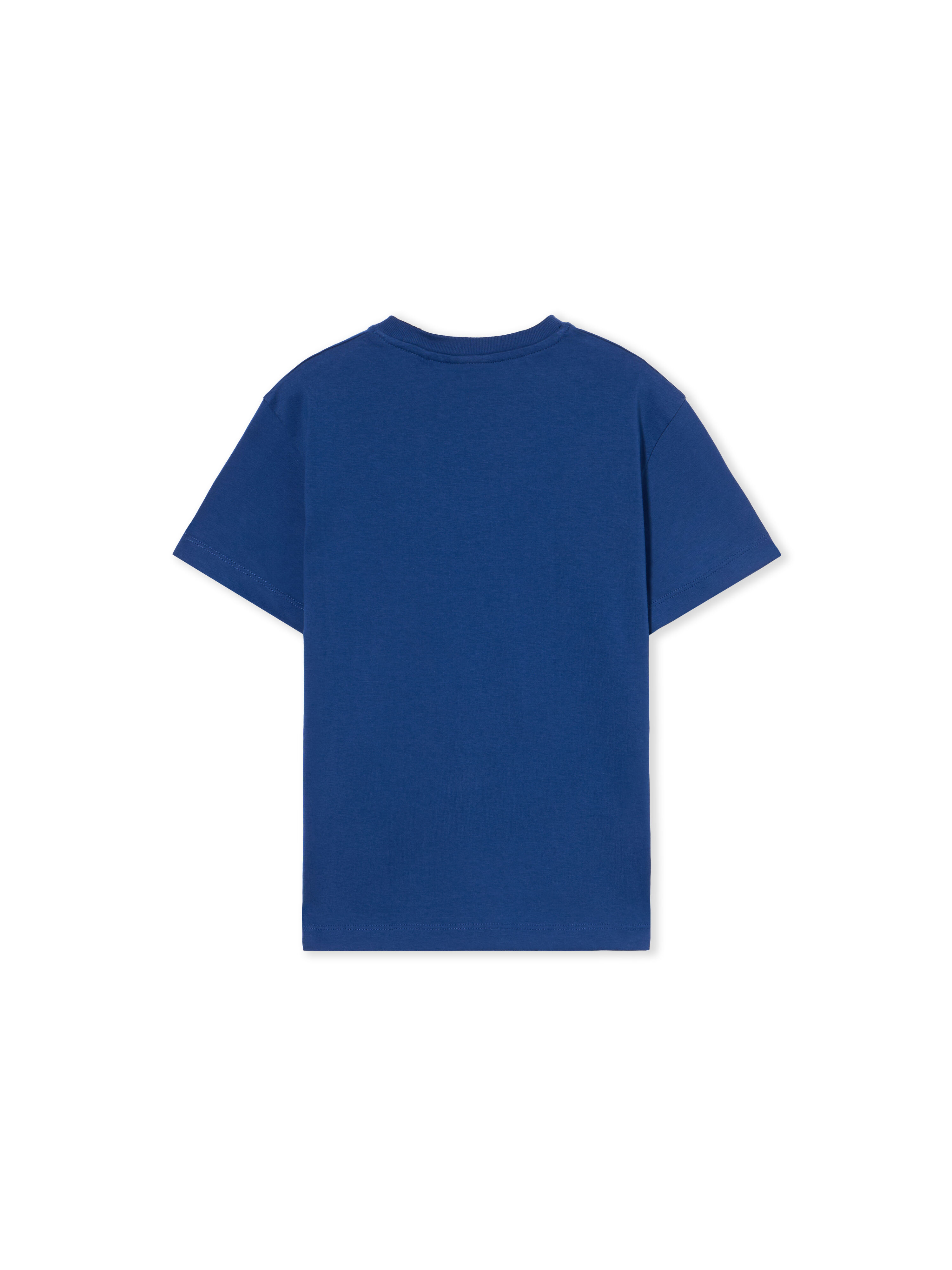OFF WHITE Big Bookish Crackle Logo T-Shirt BLUE - TEAL OBAA002F25JER001