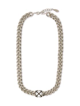 OFF WHITE Emaillierte Halskette Mit Pfeil SILBER OMOB156C99MET001