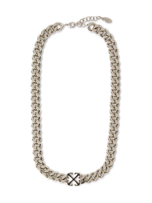 OFF WHITE Enamel Arrow Chain Necklace SILVER OMOB156C99MET001