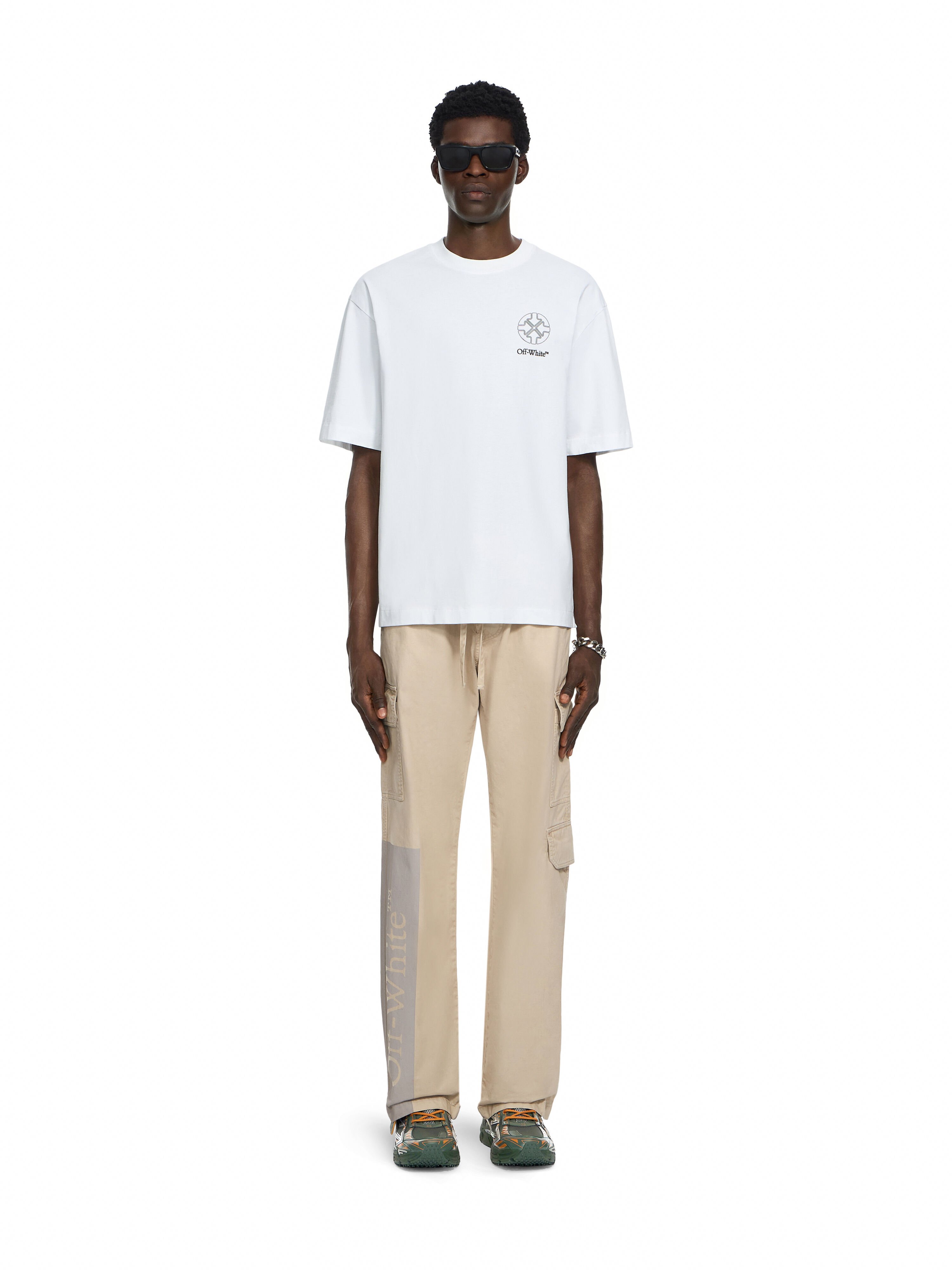 OFF WHITE Offline Half Arrow Skate Short Sleeve T-Shirt WHITE 44MAA120F26J01E