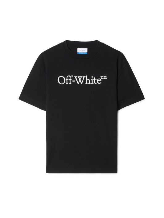 OFF WHITE Big Logo Bookish Casual Tee BLACK OWAA089C99JER003
