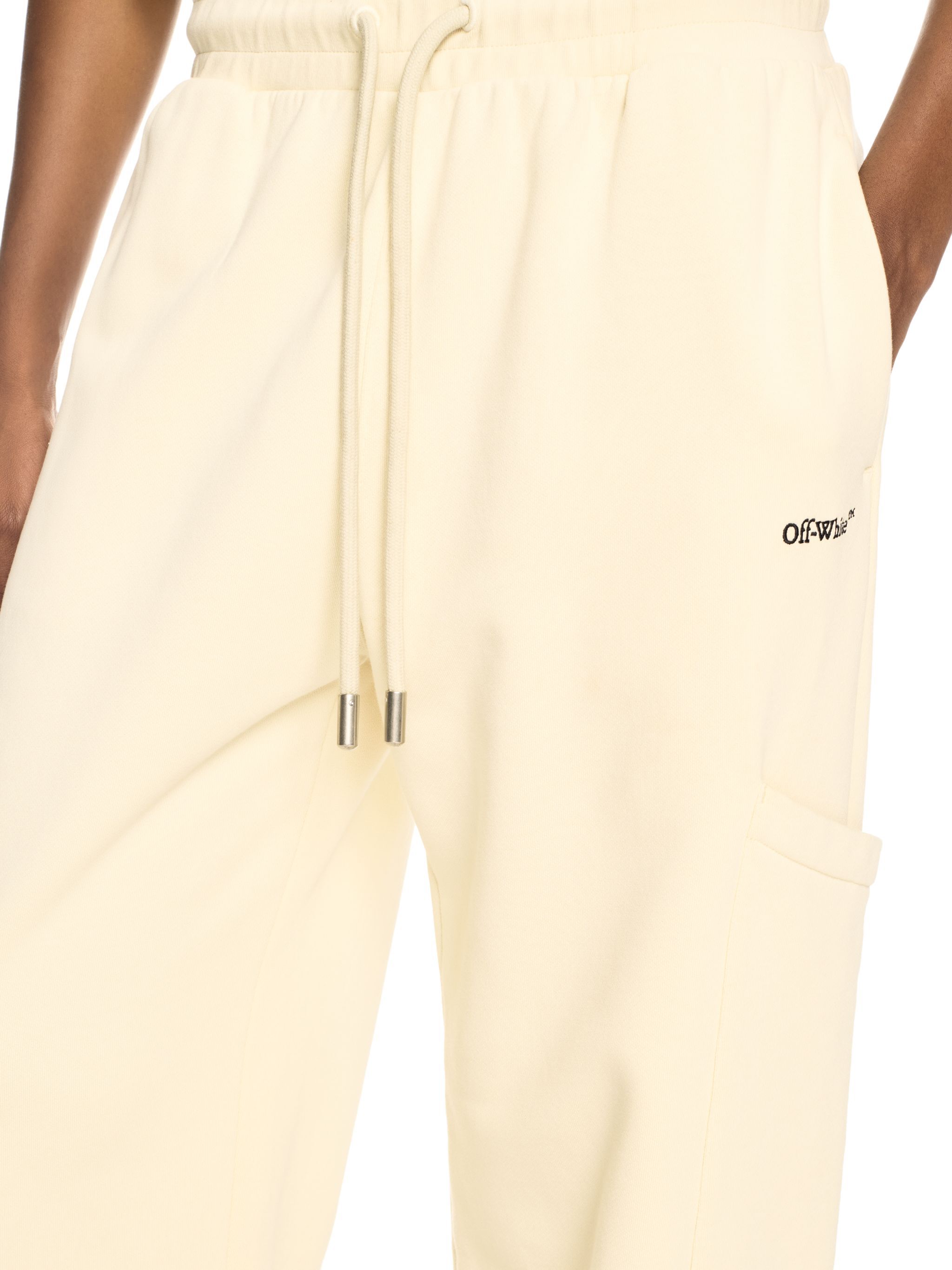 OFF WHITE White Bookish Cargo Sweatpants NEUTRALS OWCH025S25FLE002