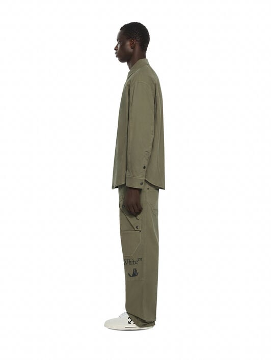 Racing Staff Sport Overshirt OFF WHITE Racing Staff Sport Overshirt DUSTY OLIVE 44MES01DF26F001