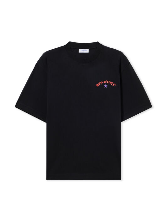 OFF WHITE Star Arrow Skate  T-Shirt BLACK - WHITE OMAA120S25JER008